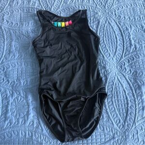 Balera Girl’s Dance Leotard with Rainbow Straps